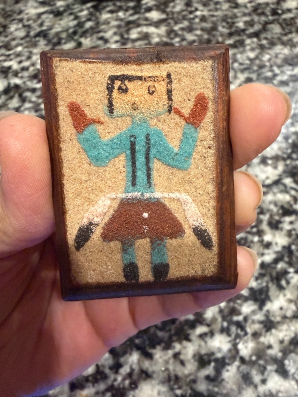 Vintage Navajo sand painting magnet